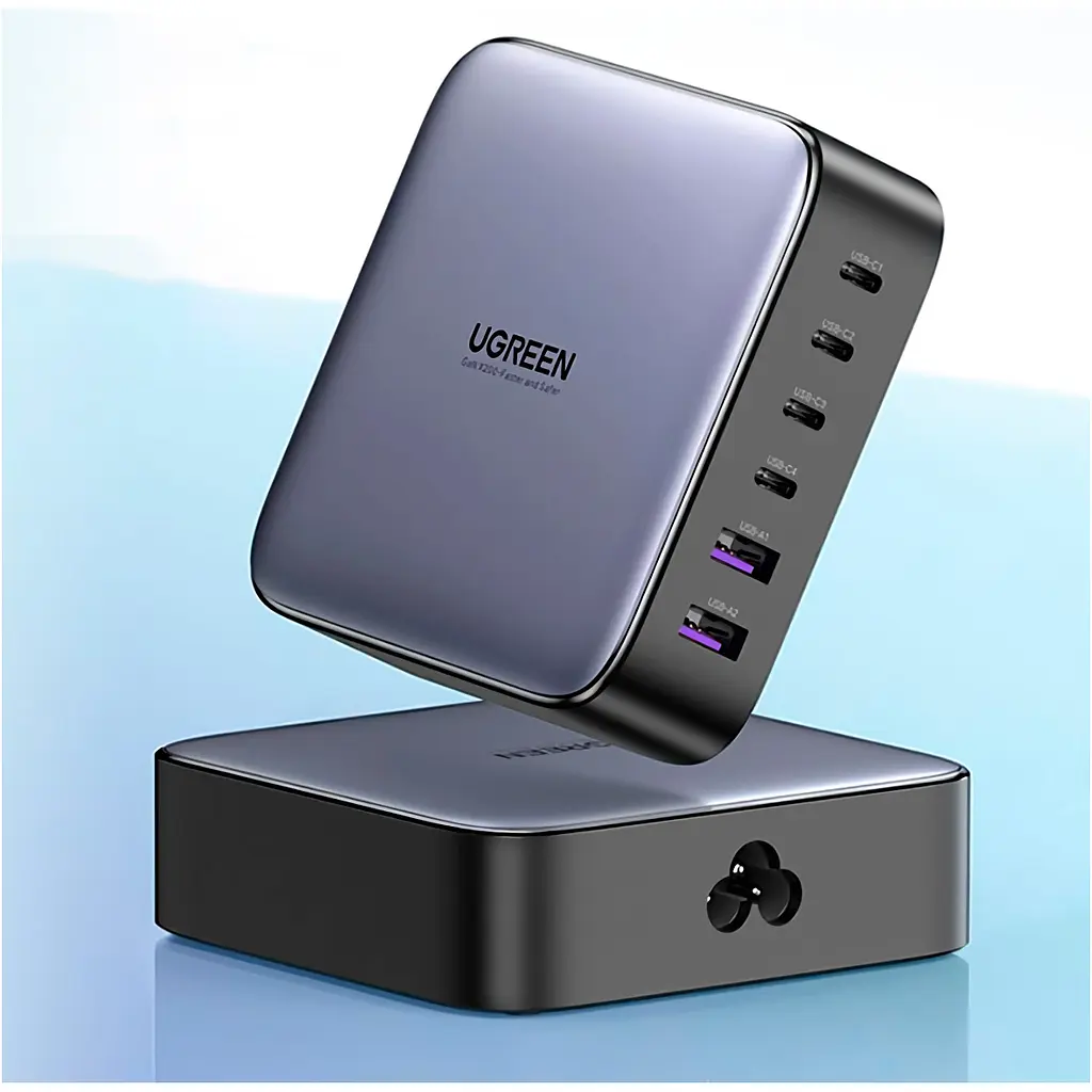 Мережевий зарядний пристрій Ugreen CD271 200W Nexode 2m GaN Desktop Charger Gray [40914] [111097] - фото 5