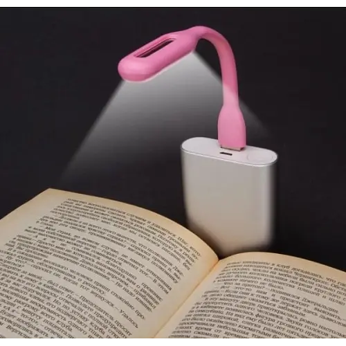 Лампа USB гнучка 1W для ноутбука чорна, світлодіодна підсвітка - фото 2