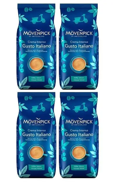 Кава в зернах Movenpick Gusto Italiano 1кг 4 шт