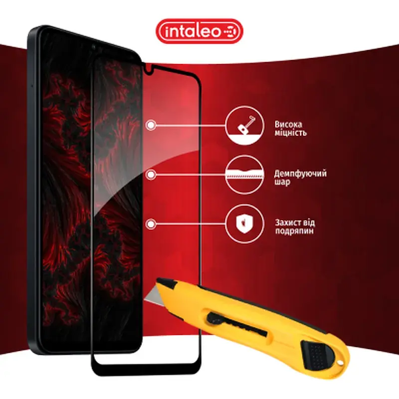 Скло захисне Intaleo Full Glue Xiaomi Poco C65 Black (1283126583667) - фото 5