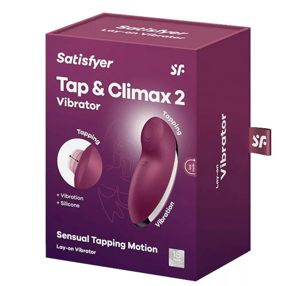 Вибратор для клитора Satisfyer Tap Climax 2 бордовый - фото 6