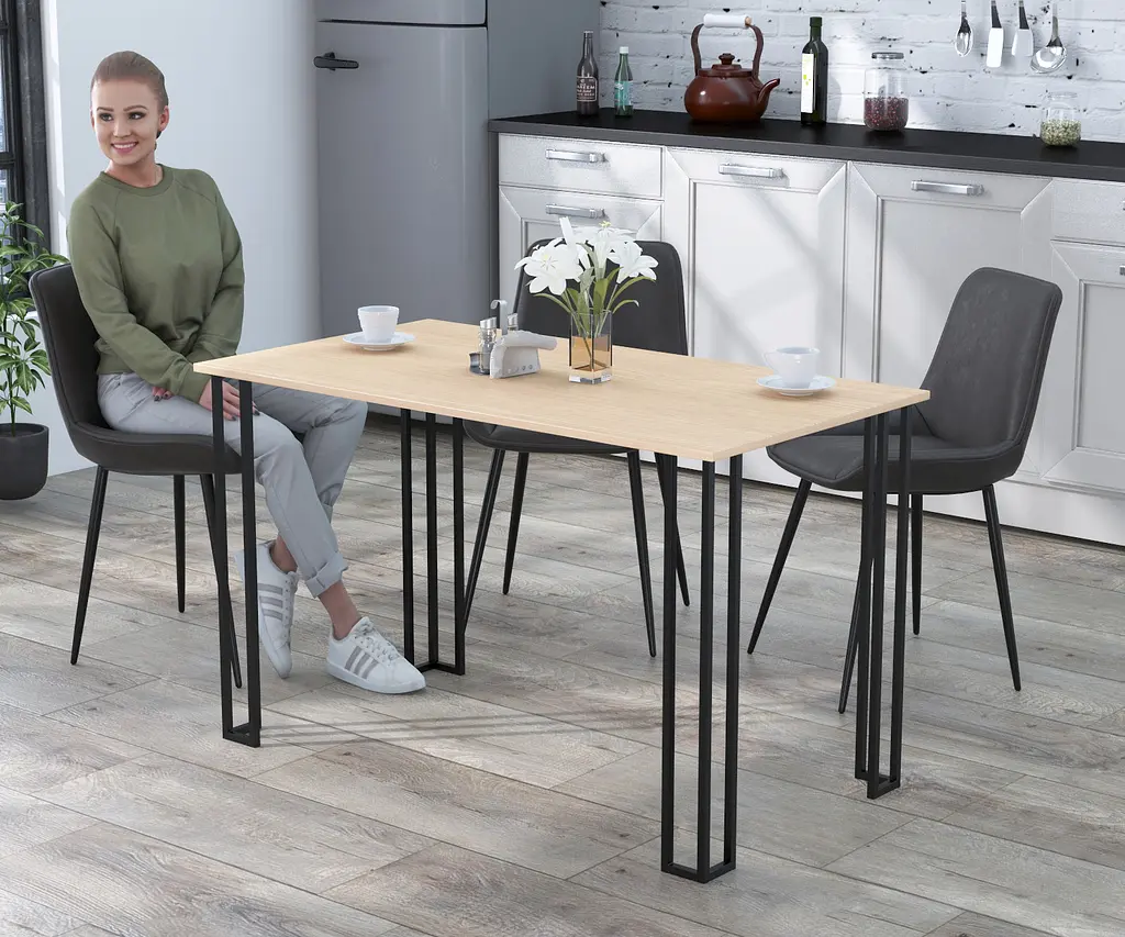 Обідній стіл Сквер 120-65 Прямі кути Loft Design (Дуб Борас) - фото 2