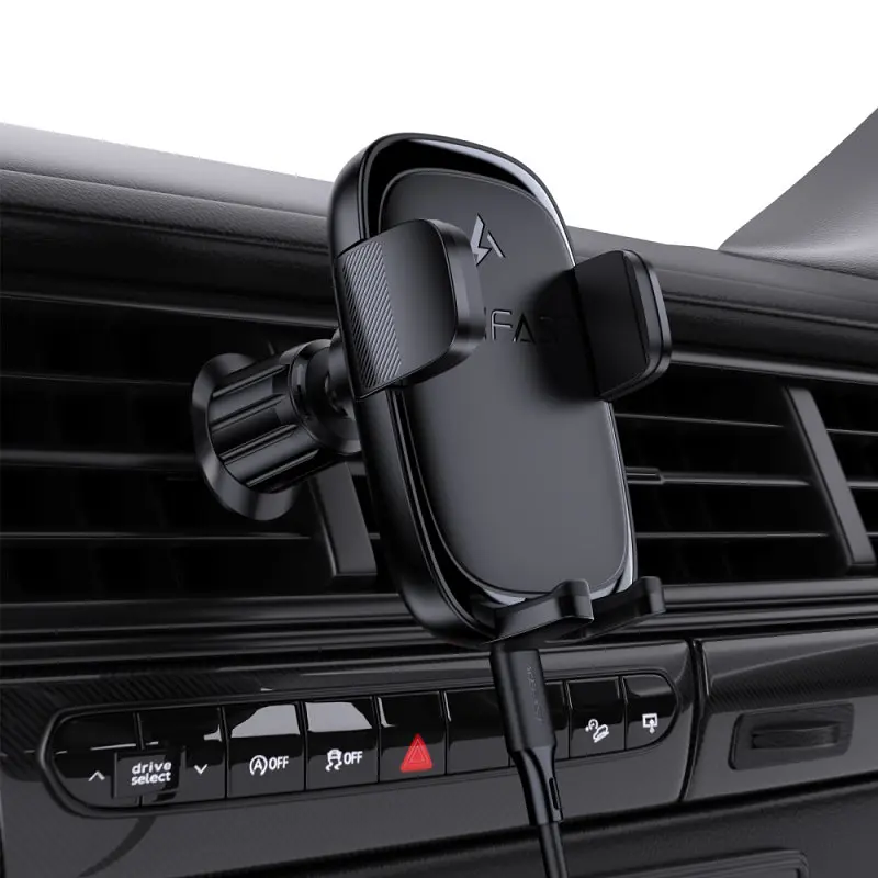 Автотримач з БЗП Acefast D48 Air Vent 15W Black - фото 6