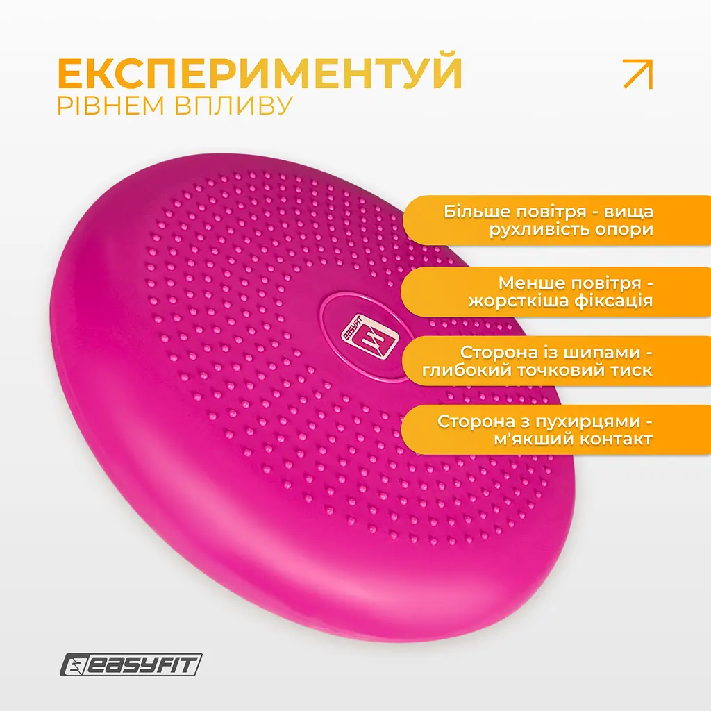 Балансувальна масажна подушка EasyFit Рожевий - фото 7