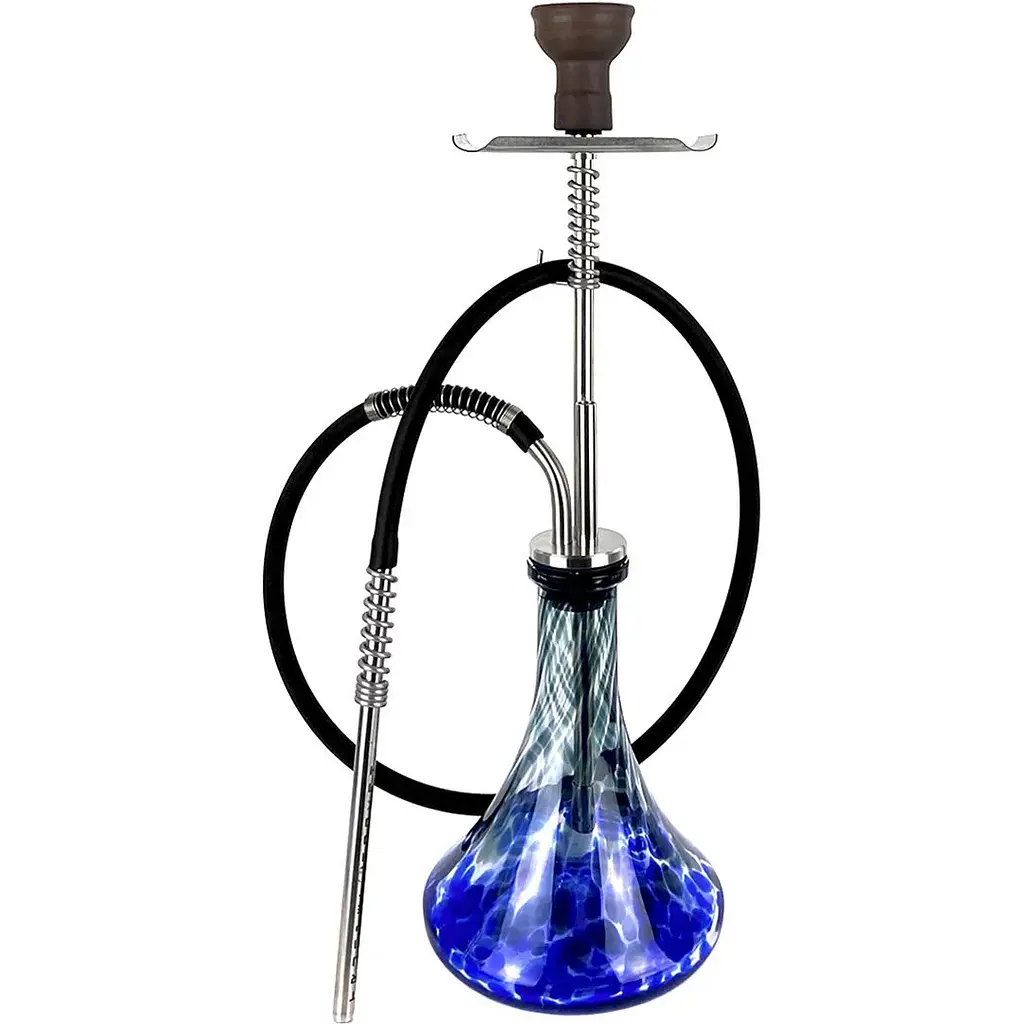 Кальян Trumpet Hookah Silver (колба Craft XL Blue) - фото 2