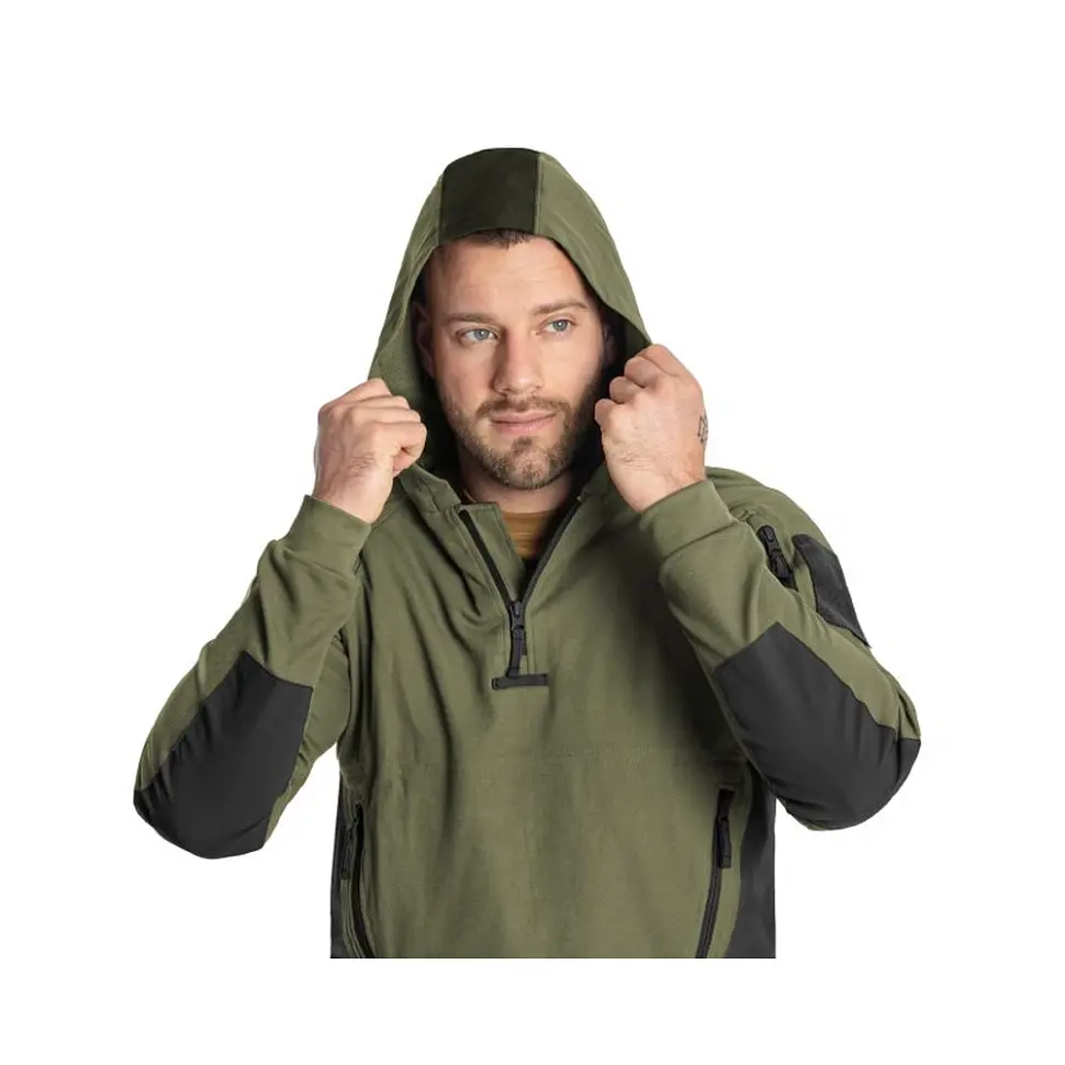 Кофта тактична Helikon-Tex RANGE HOODIE - TopCool, оливковий, розмір XL - фото 4