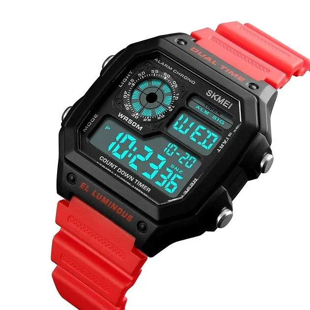 Наручний годинник чоловічий Skmei 1299 Red, 1299RD (12337) - фото 3