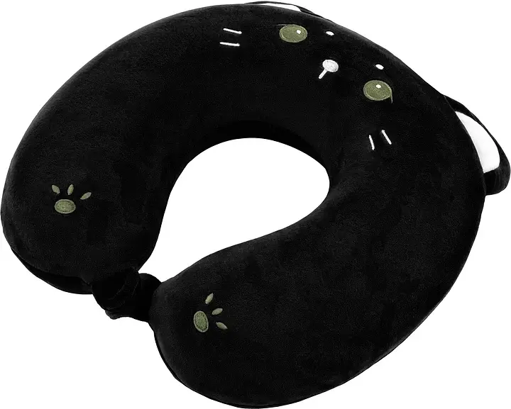 Подушка для шиї Ardesto Travel Black Cat 30х30 см чорна (ART3033NEP) - фото 3