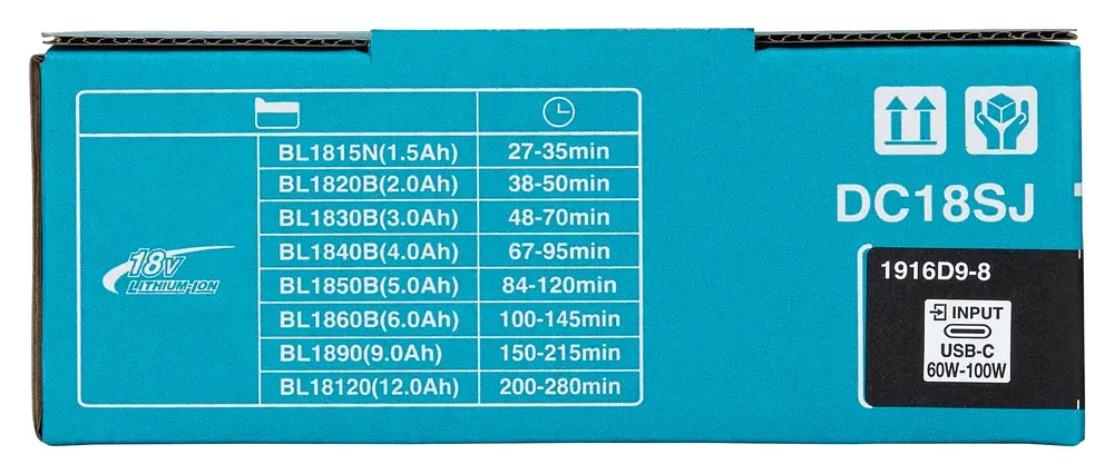 Пристрій для зарядки акумуляторів Makita LXT DC18SJ (Type-C, PD, 1916D9-8) - фото 8