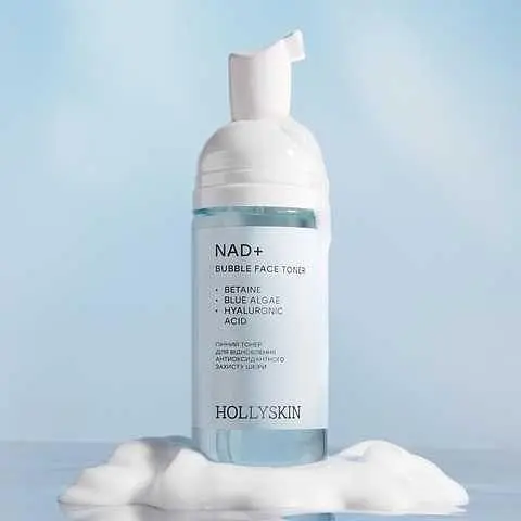 Пенный тонер HOLLYSKIN NAD+ для восстановления антиоксидантной защиты кожи 150 мл - фото 2