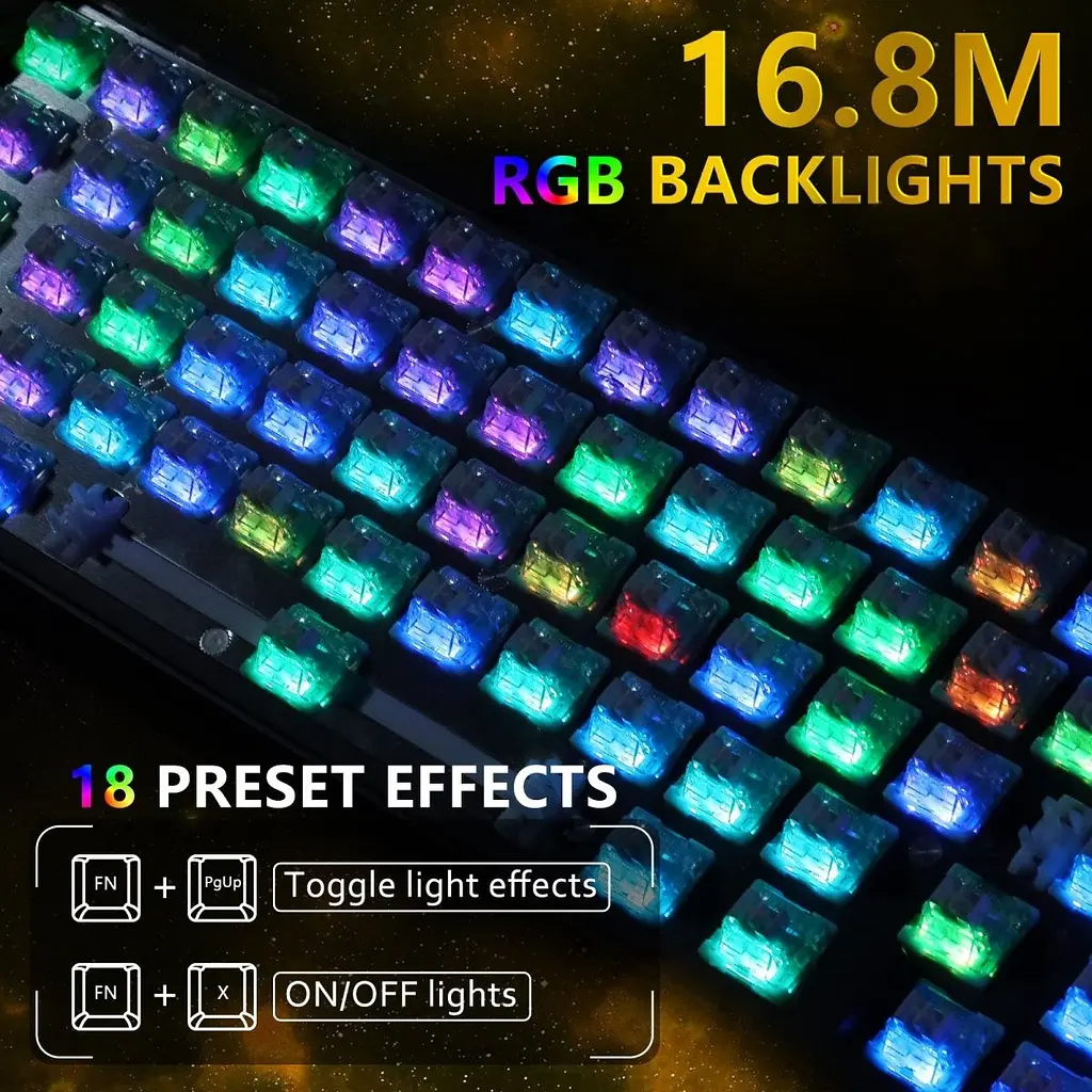 Клавіатура Attack Shark X65 RGB HE Starry Black (AS-6972792470535-SB-UA) [176658] - фото 8