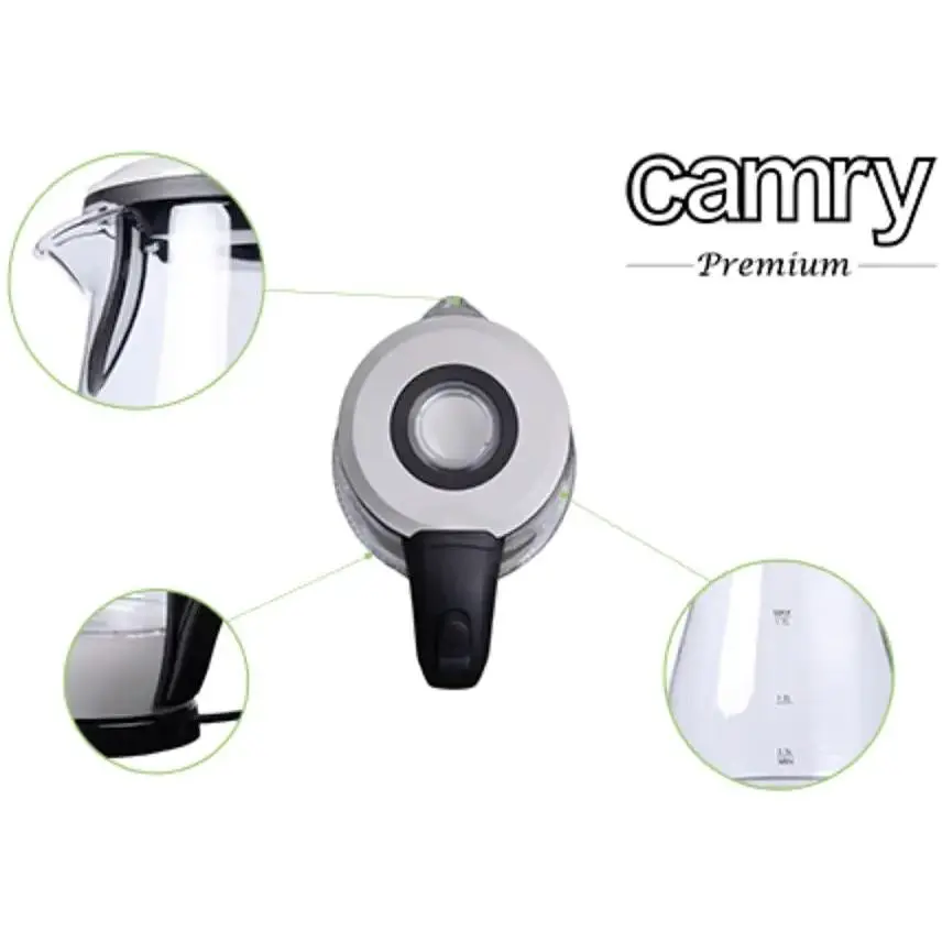 Электрочайник Camry CR 1251 стеклянный 1.7 л - фото 6