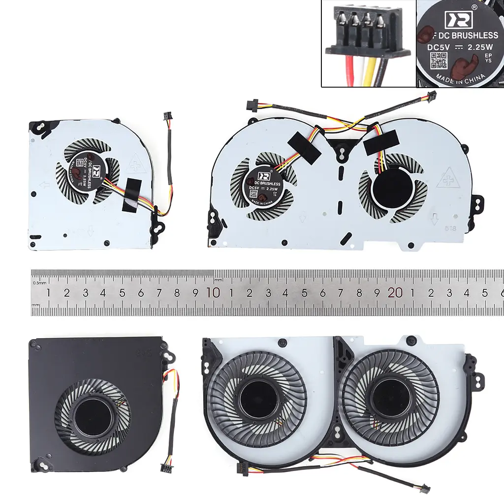 Вентилятори для Clevo T96 T96E T96C T97 T97C T97E P950EN series (4pin CPU+GPU fan, 6-31-P95E2-101, 6-31-P95E2-501, Аналог) - фото 3