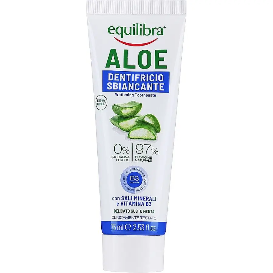 Зубна паста Equilibra Aloe Whitening Toothpaste 75 мл - фото 2