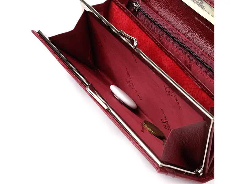 Місткий жіночий гаманець із натуральної шкіри ST Leather 19х9х3 см acs0029698 - фото 8