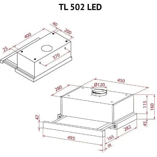 Витяжка телескопічна Perfelli TTL 502 WH LED - фото 11