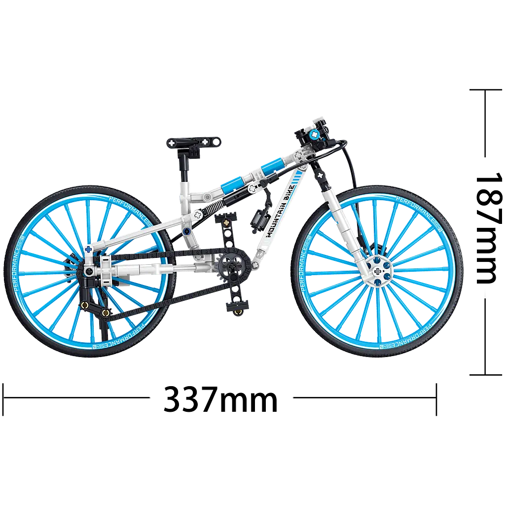 Конструктор велосипед  ZHEGAO MOUNTAIN BIKE  спортивный горный 247 деталей - фото 3