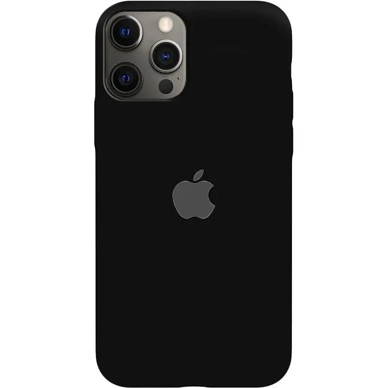 Чохол-накладка Toto Silicone Full Protection Case Apple iPhone 12 Pro Max Black - фото 2