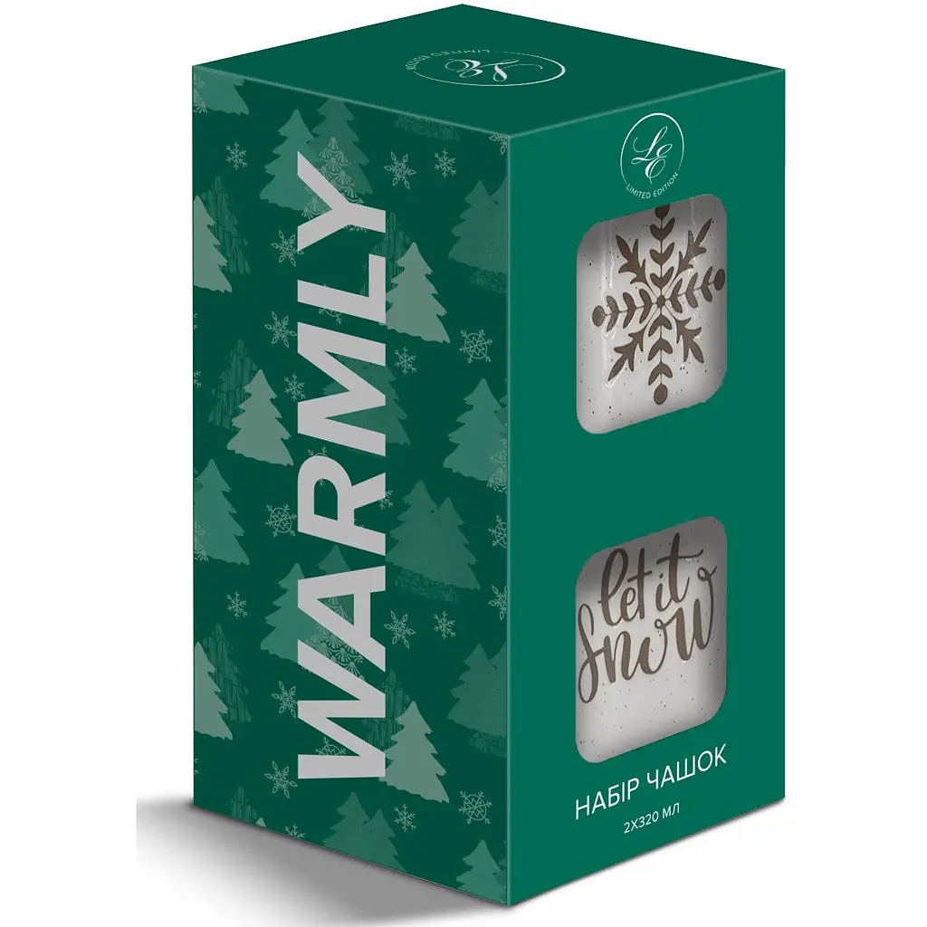 Чашка Limited Edition NY Warmly Green Grey 2 шт. х 320 мл (TRSC-BH5019-M02) - фото 4