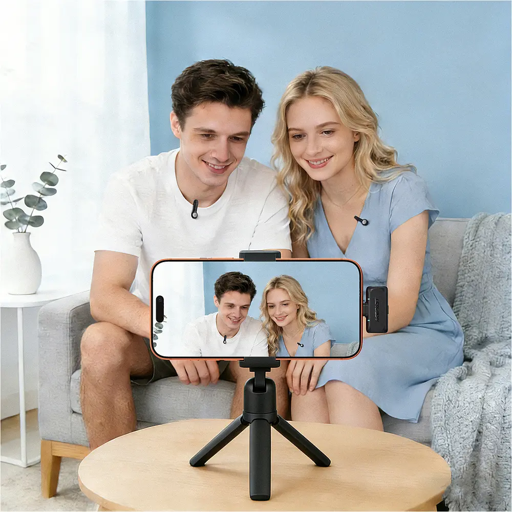 Бездротова мікрофонна система ACEFAST R4 dual-mic (Type-C) Black - фото 7