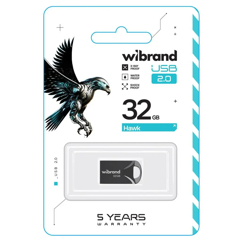 Flash Wibrand USB 2.0 Hawk 32Gb Black - фото 2