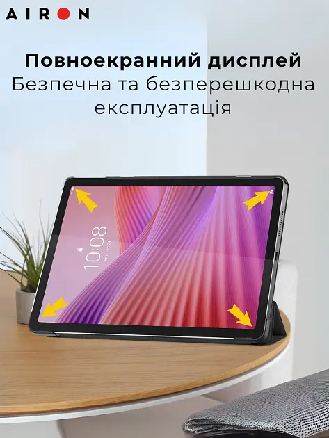 Чехол AIRON Premium для Lenovo Tab M10 4th Gen 2025 TB-311FU / TB-311XU с защитной пленкой и салфеткой black - фото 9