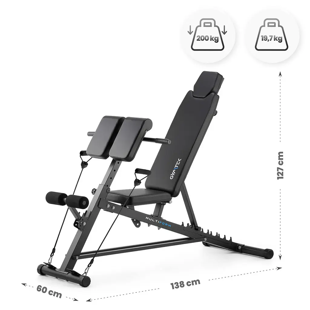 Лавка тренувальна Gymtek XL800 з еспандерами та партою Скотта - фото 15