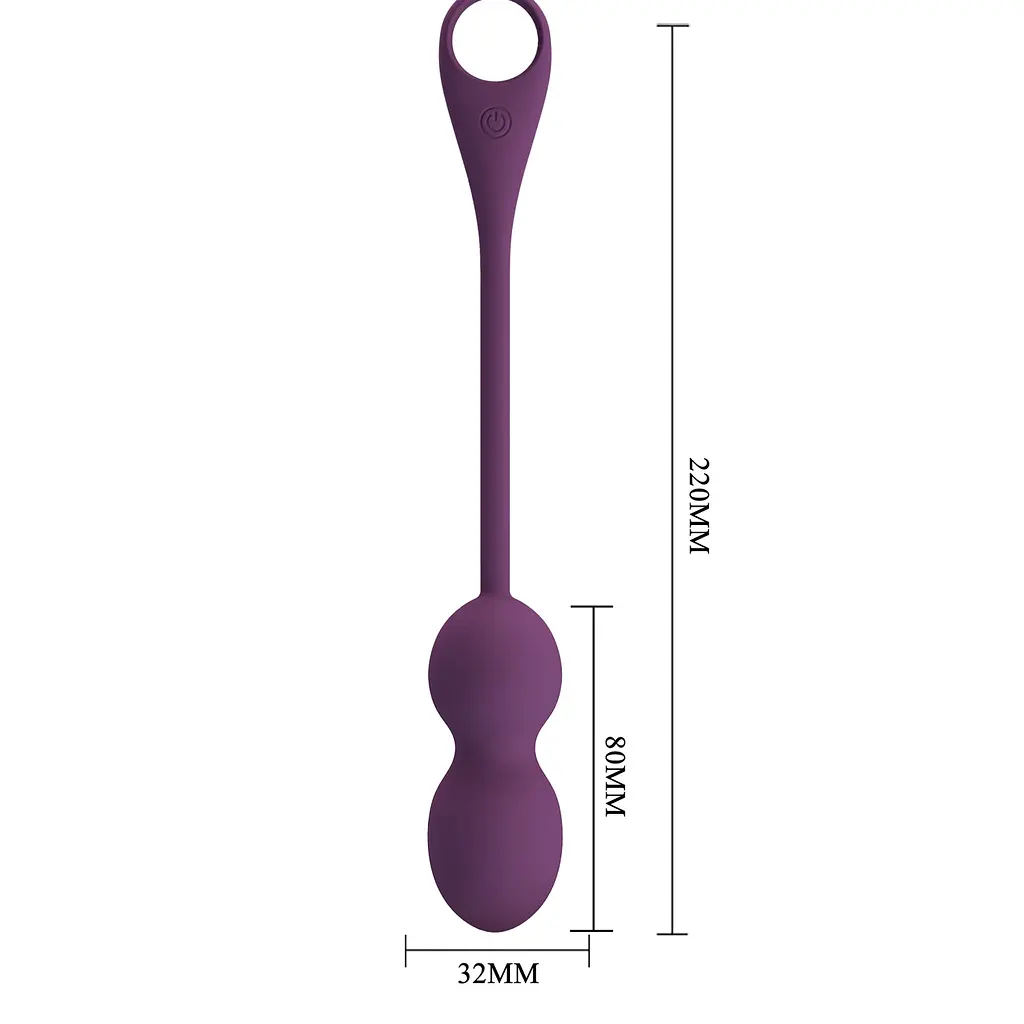 Вагінальні кульки Pretty love Elvira dark Purple, 12 vibration functions Mobile APP Long-distance Co PRETTY LOVE BI-210212HP-2 100022 - фото 3