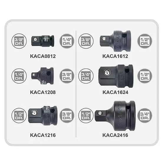 Набір перехідників ударних 1/4"-3/4" 6од. Toptul hoz0014622 - фото 2