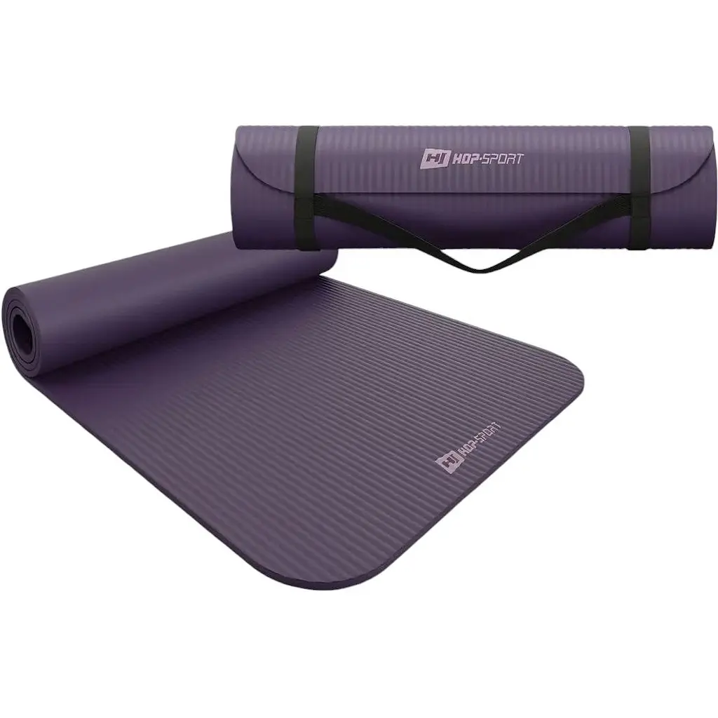 Коврик для йоги Hop-Sport HS-NB015GM NBR 1.5 см баклажановый - фото 5