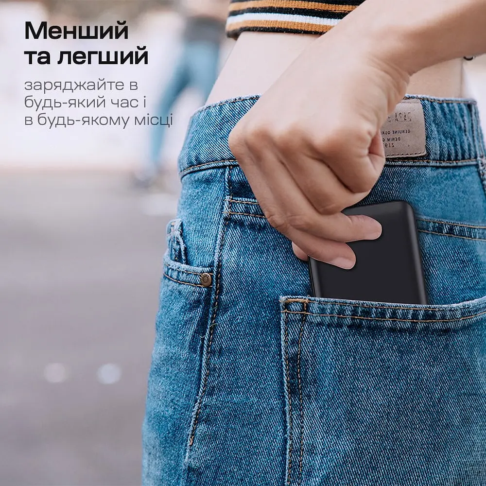 Повербанк 10000mAh Choetech B654 Black 22.5W QC3.0 PD3.0 вбудовані кабелі Type-C та Lightning (43-00147) - фото 10