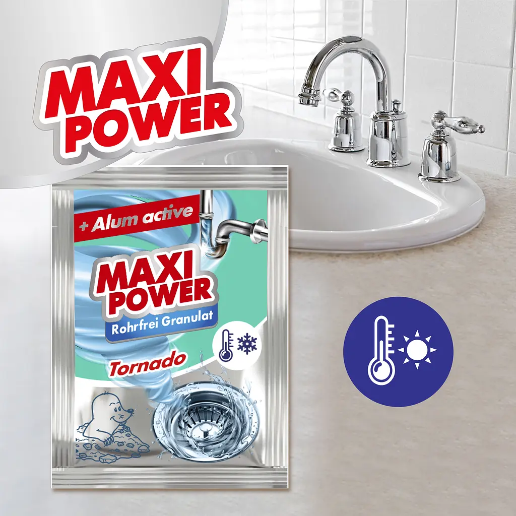 Засіб для чищення труб Maxi Power з холодною водою, гранульований, 80 г - фото 3