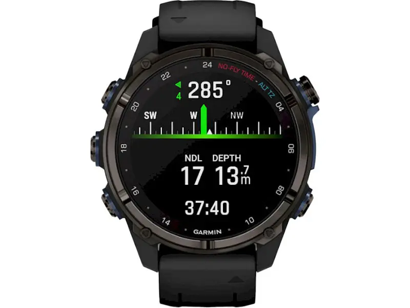 Спортивний годинник Garmin Descent Mk3i – 43 mm Carbon Gray DLC Titanium w. Black Silicone Band (010-02753-10/11) - фото 6