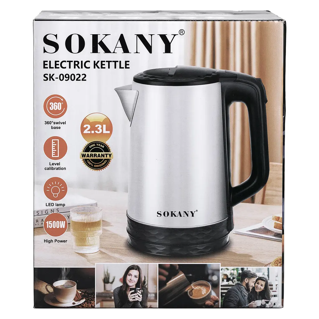 Електрочайник Sokany SK-09022 на 2.3 л 1500 Вт Sokany SK-09022 - фото 8