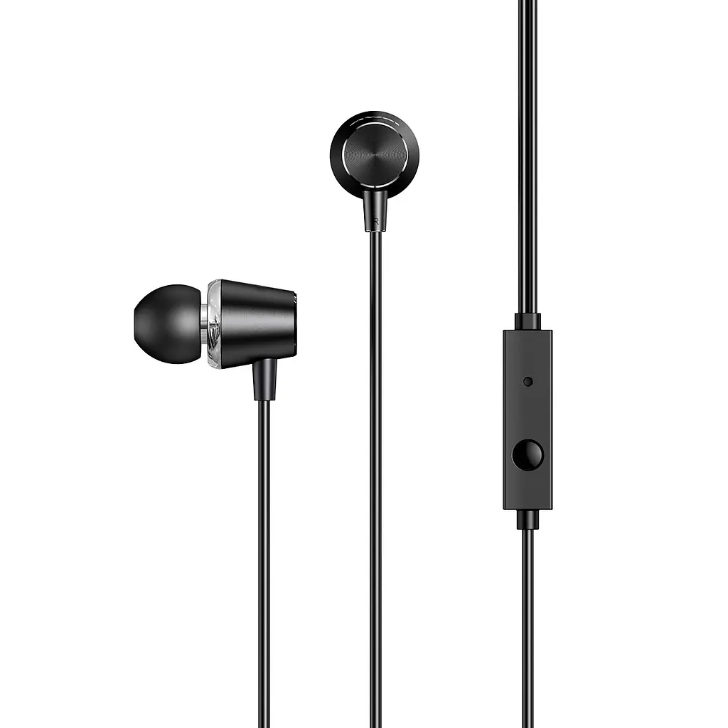 Проводные наушники Koni strong with mic KS-102, 3.5mm, 1.2m, black - фото 3