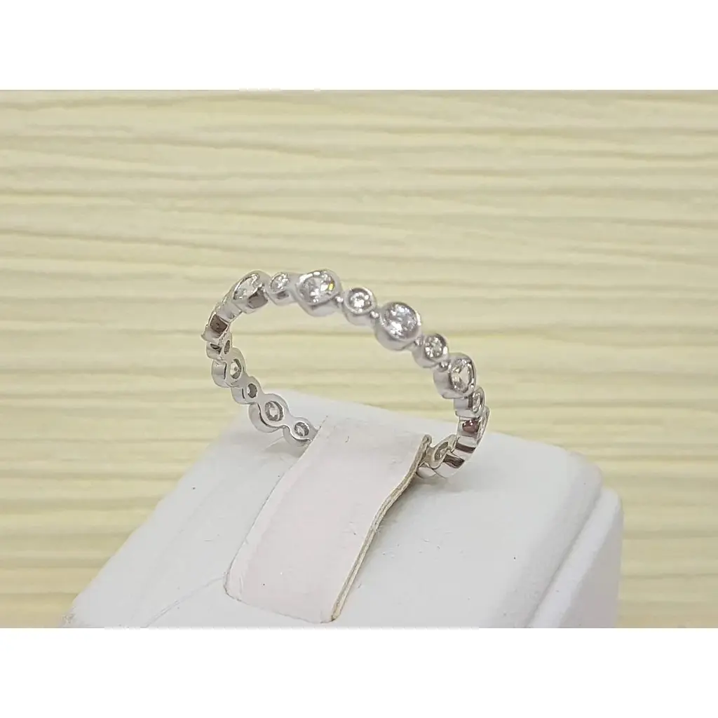 Срібне кільце Qvaliz з фіанітами. 901-01006 18 - фото 3