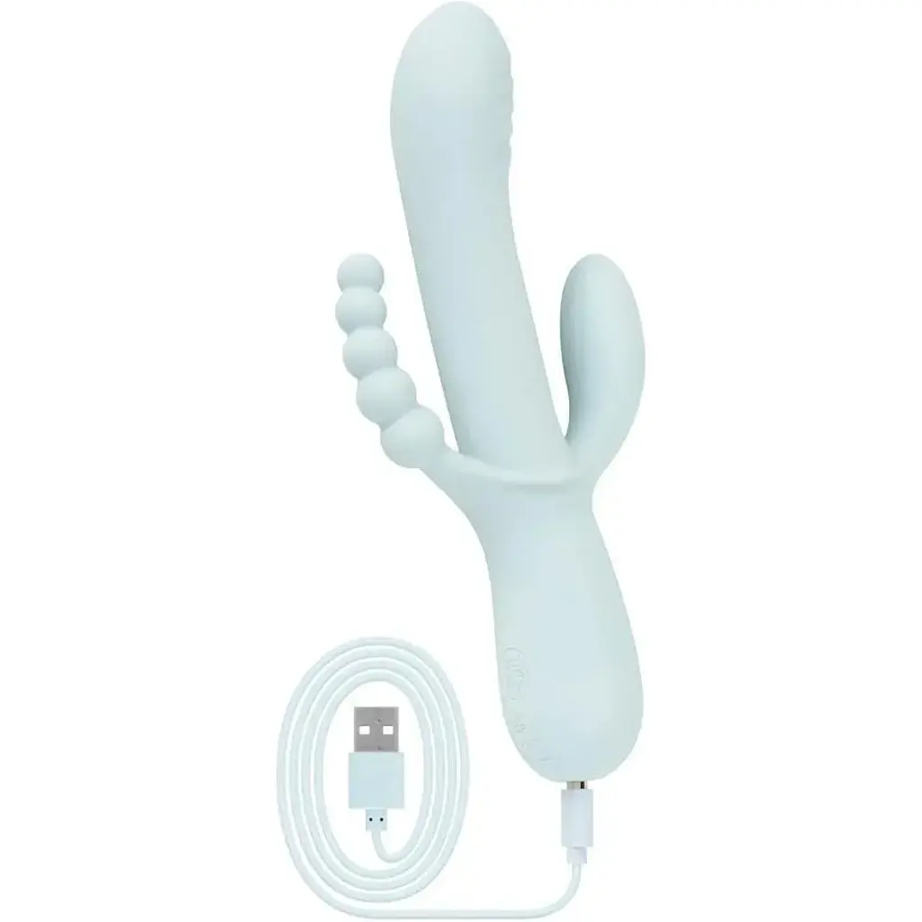 Вібратор Good Vibes Only Sage Triple Stimulation Vibe Soft Silicone Blue (SX3074) [152365] - фото 5