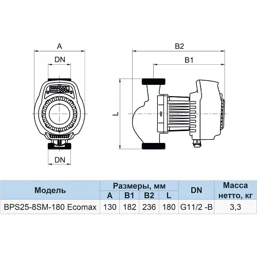 Циркуляційний насос NPO BPS 32-8SM-180 Ecomax - фото 2