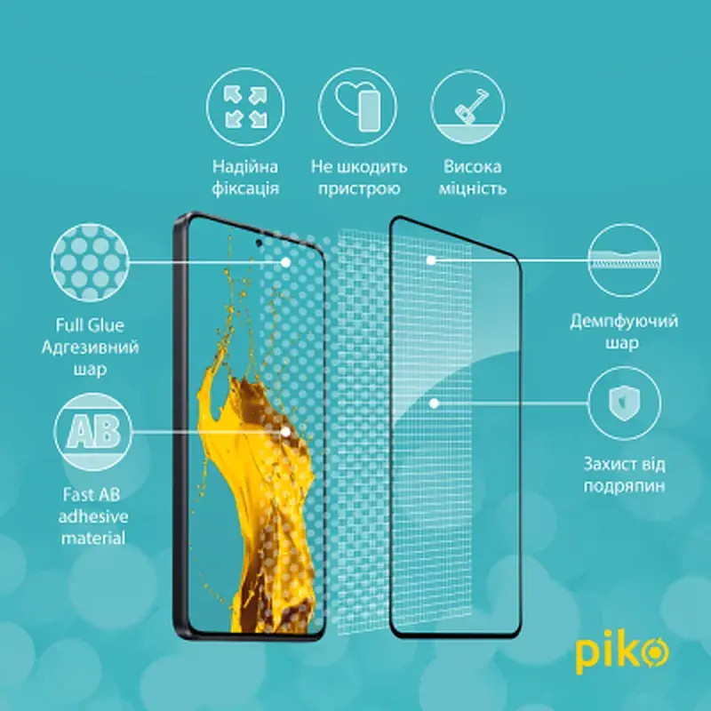 Скло захисне Piko Full Glue Xiaomi Poco X6 Pro Black (1283126588754) - фото 3