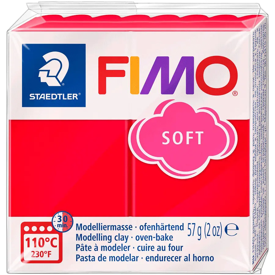 Пластика для біжутерії Soft Індійська червона 57 г Fimo (4006608809492)