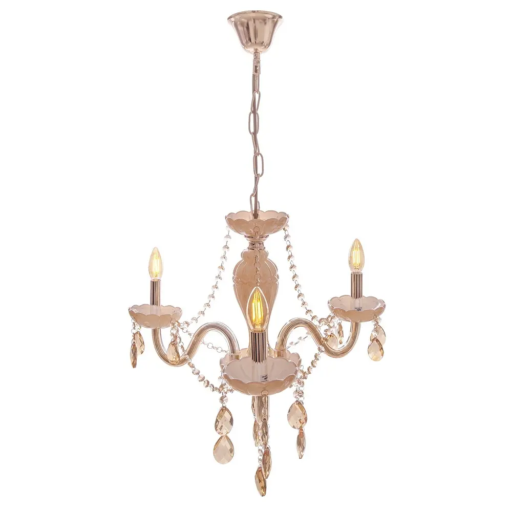 Люстра свеча Brille подвесная хрустальная E14 40W G (BCL-689S/3) - фото 2