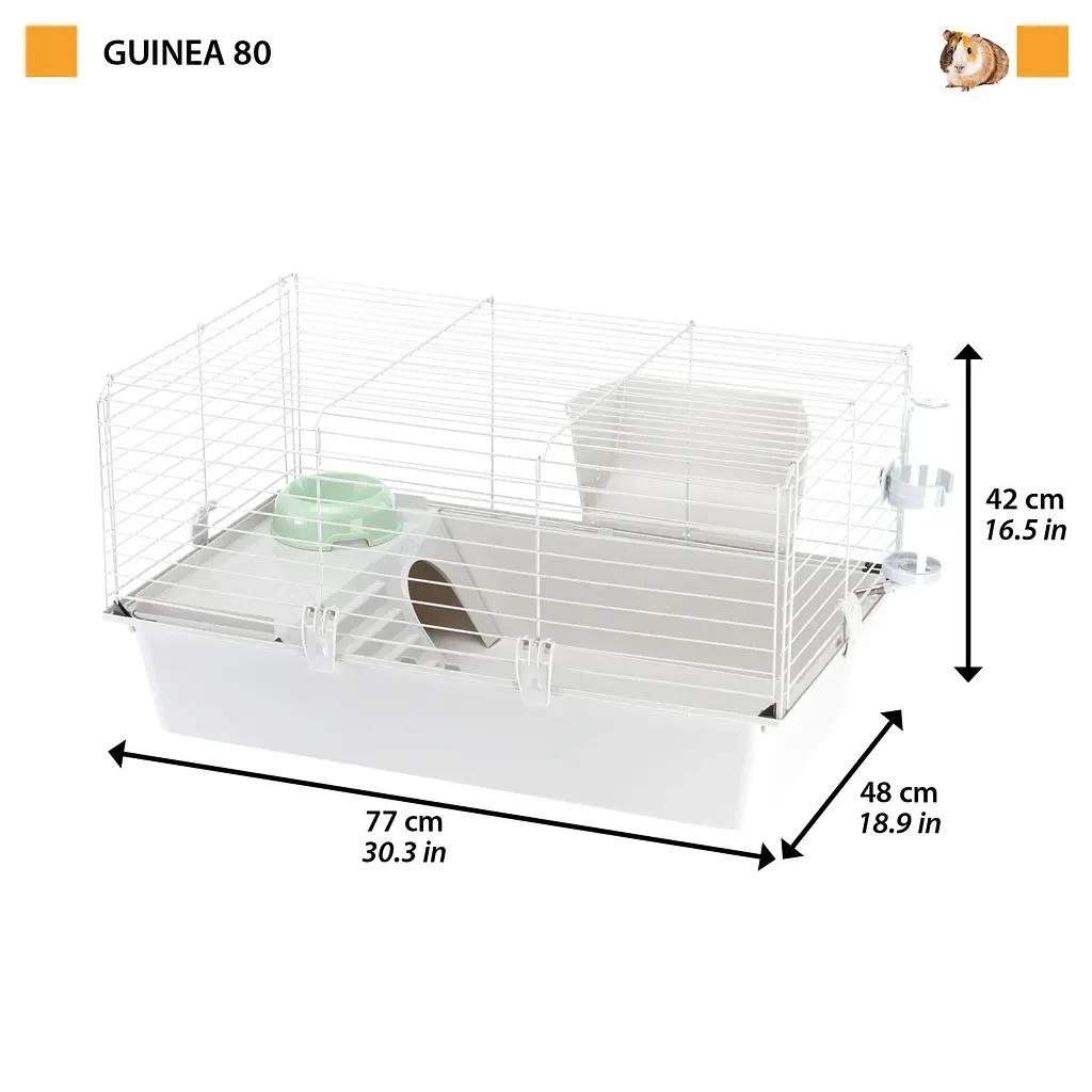 Клітка для кроликів і морських свинок Ferplast Guinea 80 фіолетова 77x48x42 см 57054401 - фото 2