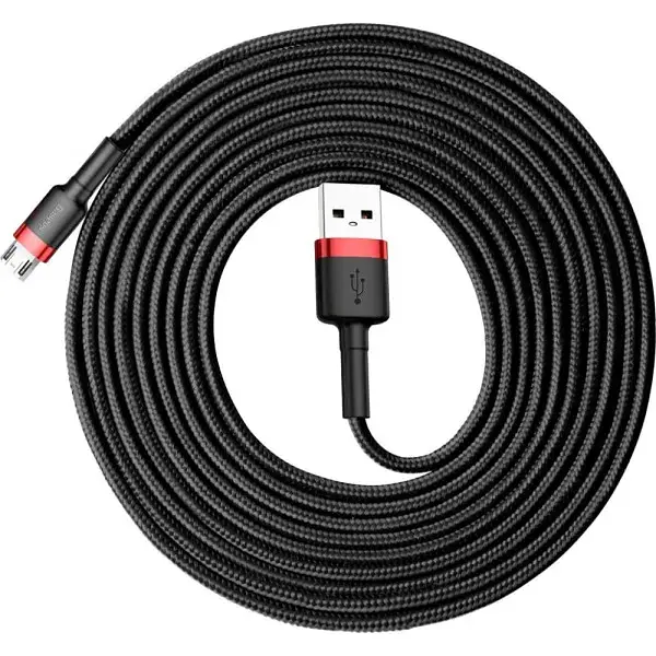 Кабель Baseus Cafule Cable USB to Micro USB 2A 3m CAMKLF-H91 Red-Black - фото 2