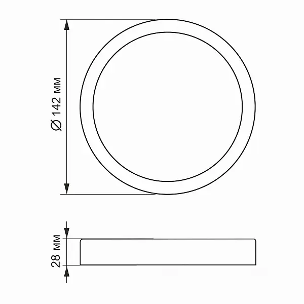 LED Світильник круглий накладний VIDEX 12W 5000K White - фото 4
