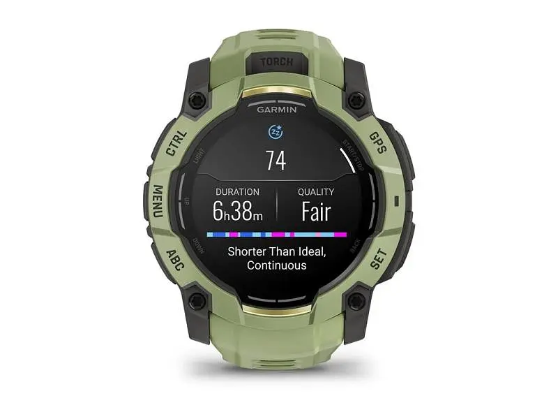Смарт-годинник Garmin Instinct 3 50mm AMOLED Green with Fern Green Band (010-03020-02) - фото 3