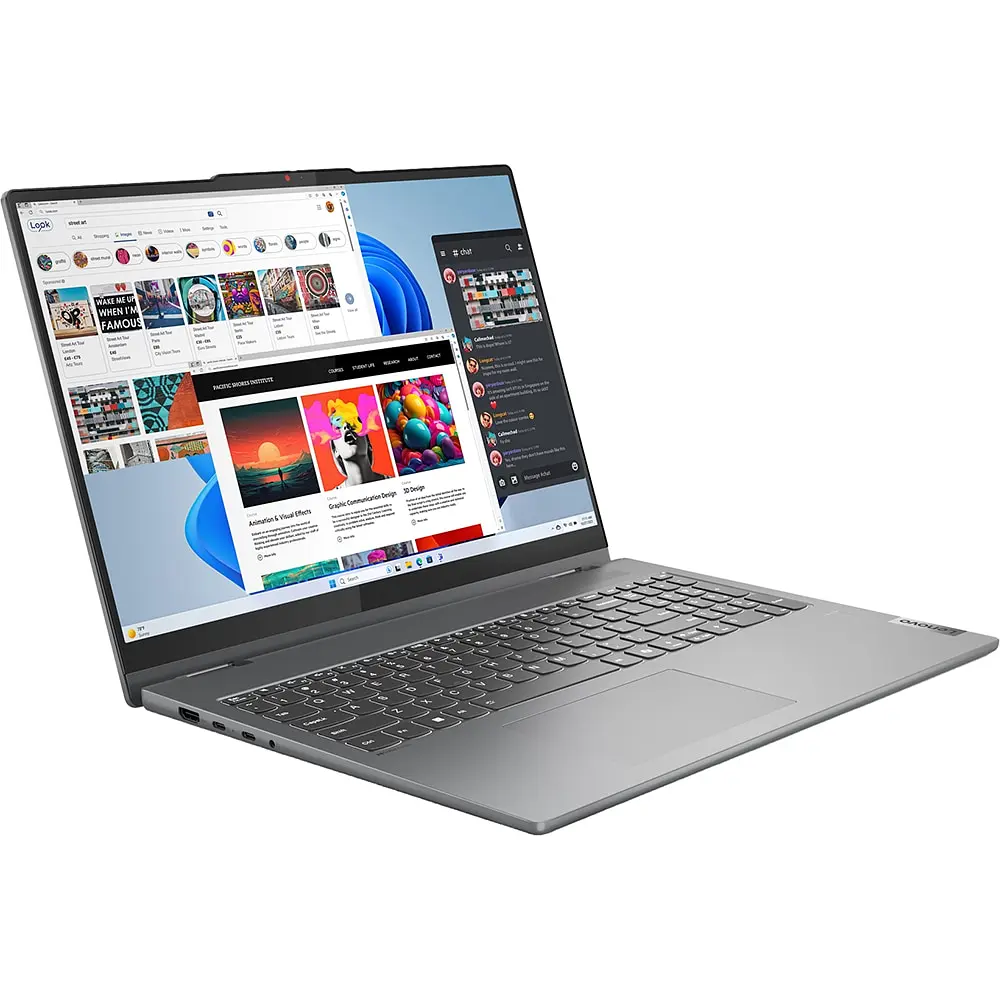 Ноутбук 2 в 1 Lenovo IdeaPad 5 16AHP9, AMD Ryzen 7 8845HS до 5.1 ГГц, 16" WUXGA, 16 ГБ, 1 ТБ, графика AMD Radeon, Windows 11 Home, цвет серый - фото 2