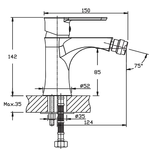 Змішувач для біде Haiba HOUSTON 002 (HB0802) - фото 2