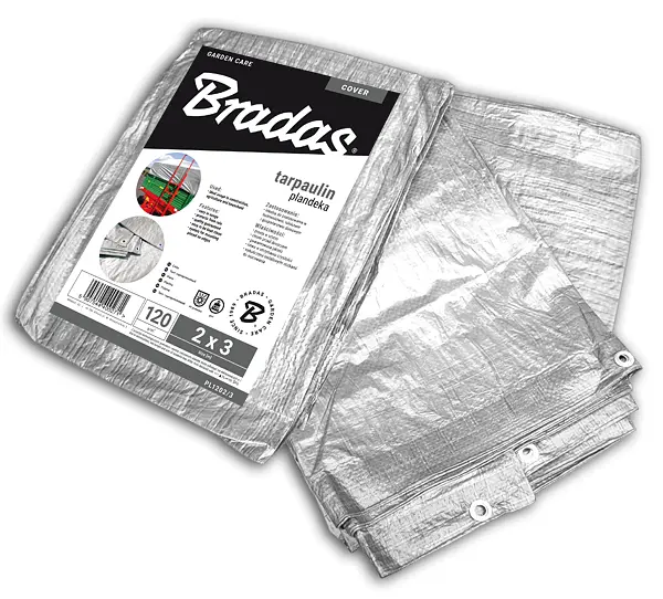 Тент посилений Bradas SILVER 120 г/м² 5 x 6 м PL1205/6