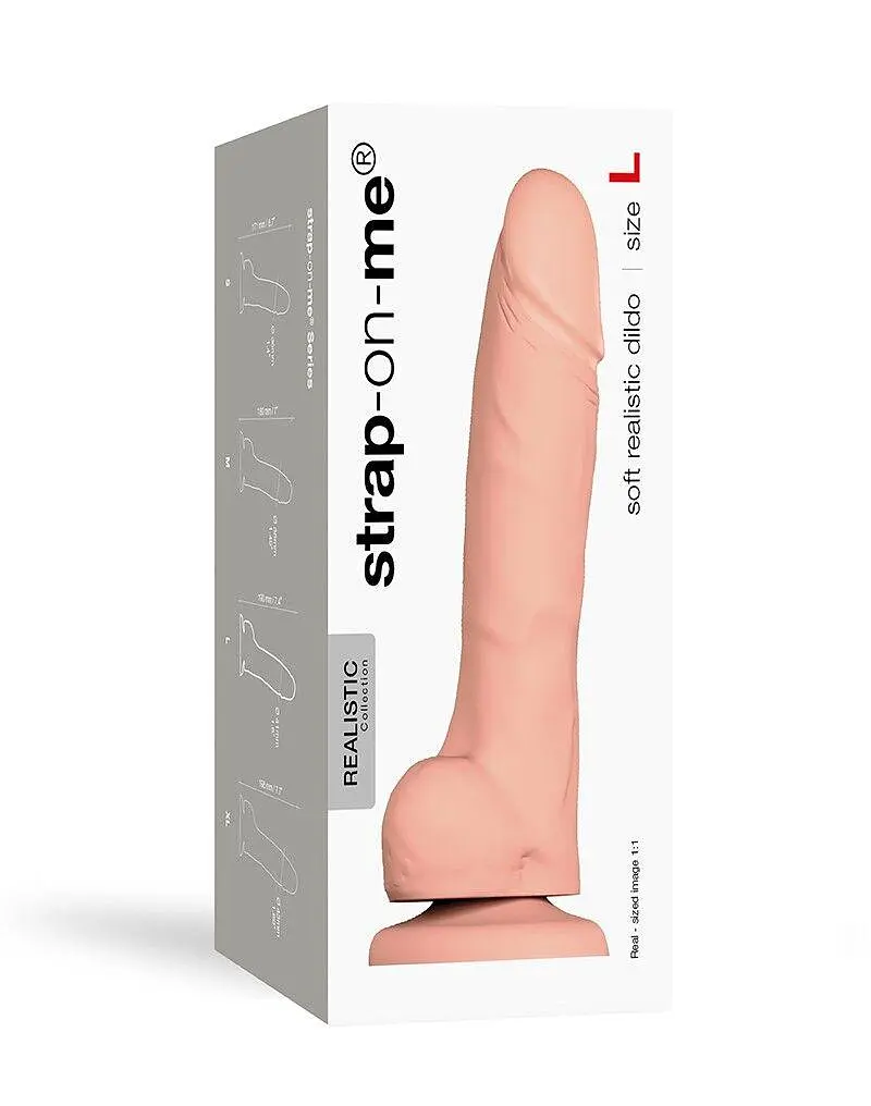 Реалістичний фалоімітатор Strap-On-Me SOFT REALISTIC DILDO Vanilla - Size L - фото 3