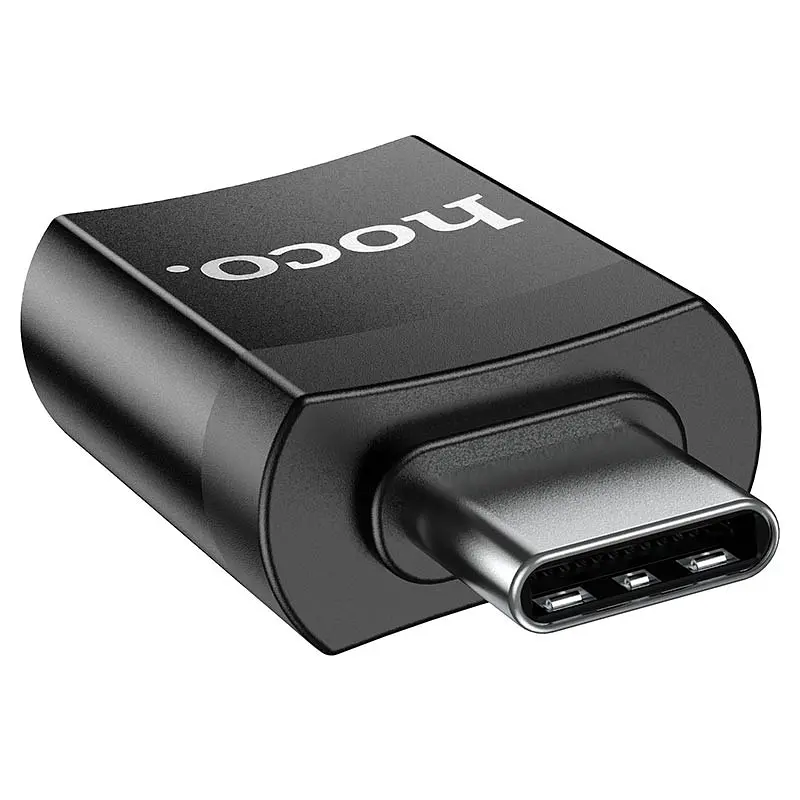 Переходник Hoco UA17 Type-C (папа) - USB (мама) USB 3.0 Черный - фото 5